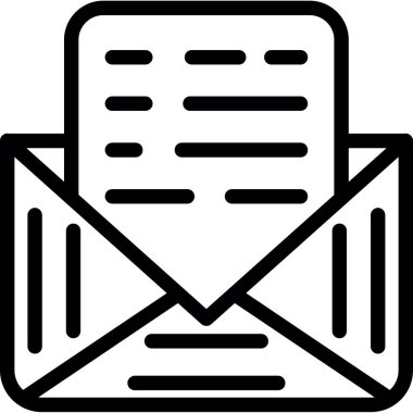 Zarf posta simgesi. vektör illüstrasyonu