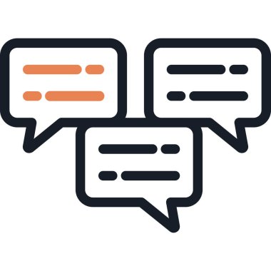 sohbet baloncukları simgesi, satır ve doldurma biçimi