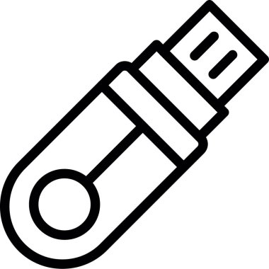 usb simge vektör illüstrasyonu