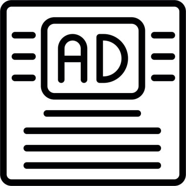 reklam reklam simgesi ana hatlarıyla.