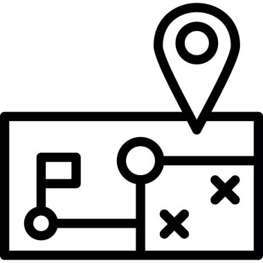 konum haritası simgesi taslak biçimi