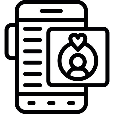 Aşk. Web simgesi basit illüstrasyon