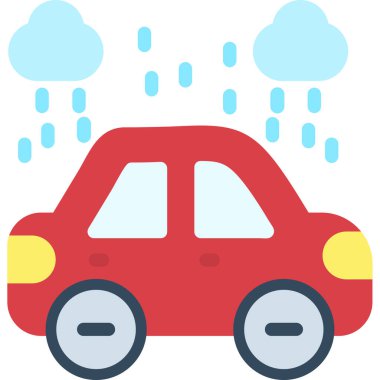 Yağmur. Web simgesi basit illüstrasyon