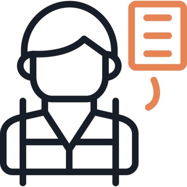 Bir kitap ikonu olan adam, vektör illüstrasyonu