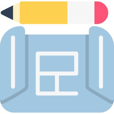 Kitap. Web simgesi basit illüstrasyon