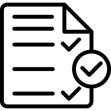 Taslak biçiminde kontrol listesi işaretleme simgesi