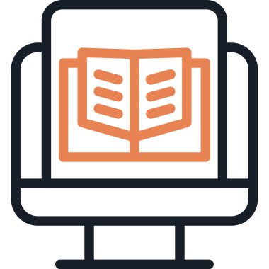 Kitap. Web simgesi basit illüstrasyon