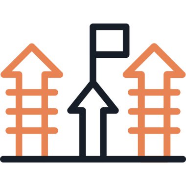 iş ve büyüme çizgisi vektör simgesi.