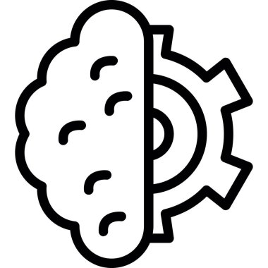 Beyin. Web simgesi basit tasarım