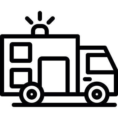 Van vektör çizgisi simgesi tasarımı