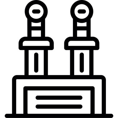 Elektrikli ısıtıcı simgesi, anahat stili