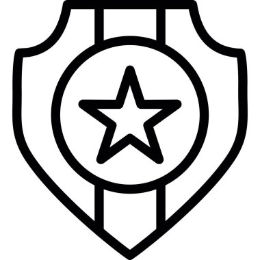 Rozet madalyası yıldız simgesi ana hatlarıyla
