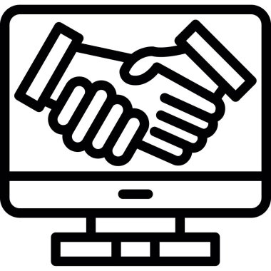 Anlaştık. Web simgesi basit illüstrasyon