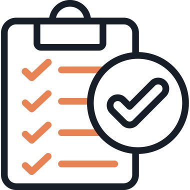 Kontrol listesi. Web simgesi basit illüstrasyon