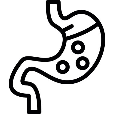 mide ikonu vektör illüstrasyonu