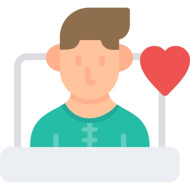 internet vektörü düz renk simgesi