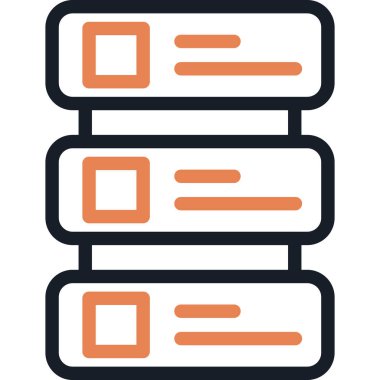 veritabanı web simgesi çizimi tasarımı