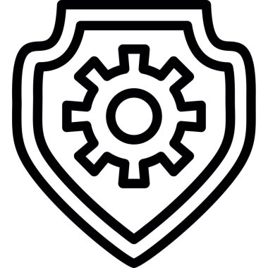 Kalkan. Web simgesi basit tasarım