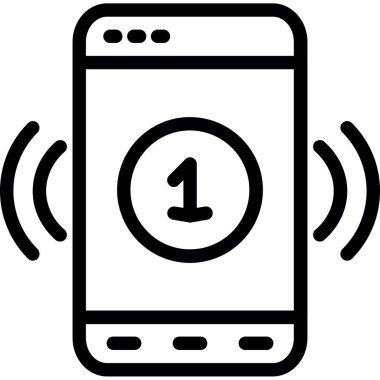 Mobil kutsal kişilerin resmi, vektör çizim