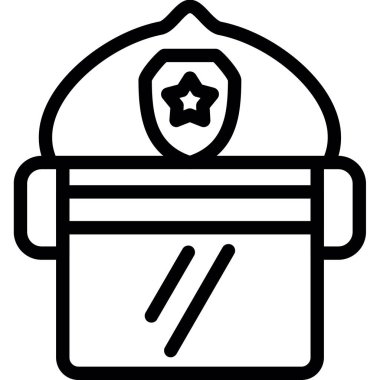 Polis simgesi, vektör illüstrasyonu