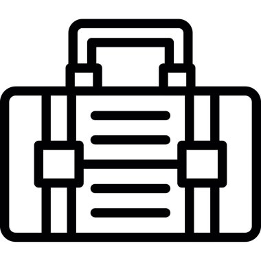 Çanta valiz simgesi ana hatları biçiminde