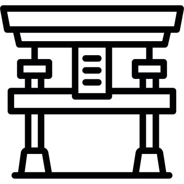 inşaat vinç simgesi ana hat biçiminde oluşturuluyor