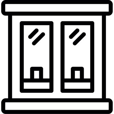 Bina. Web simgesi basit tasarım