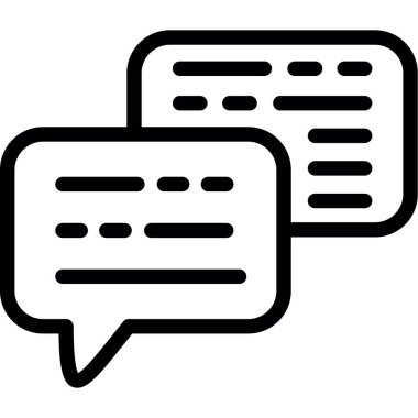 Sohbet balonu simgesinin, anahat stili