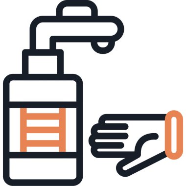 Temizleme sprey simgesi, vektör illüstrasyonu