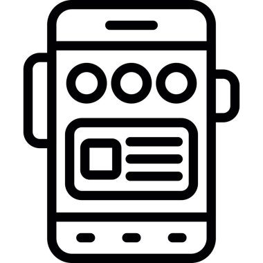 Hareket eden telefon simgesi, anahat stili