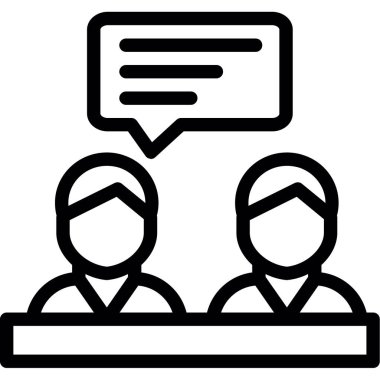 konferans tartışma simgesi