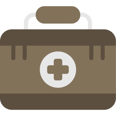 Düz biçimli ilk yardım çantası simgesi