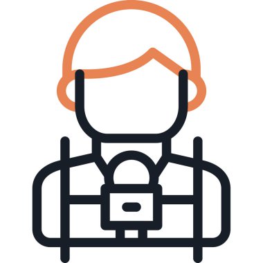 Adamım. Web simgesi basit illüstrasyon