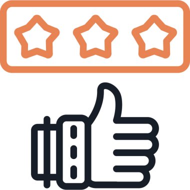 Geri bildirim simgesi. Web için geri besleme vektör simgelerinin basit illüstrasyonu