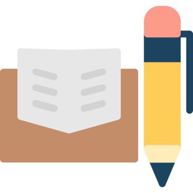 kalem eğitimi simgesi düz biçimli