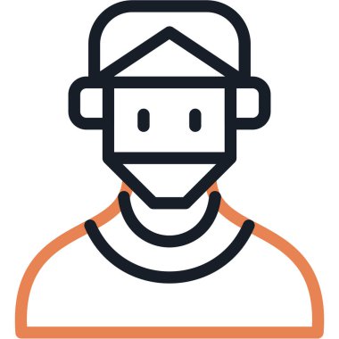 bir başlık simgesi ile insan avatarı.