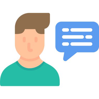 Sohbet simgesi vektör illüstrasyonu