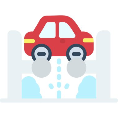 araba yıkama renkli vektör simgesi