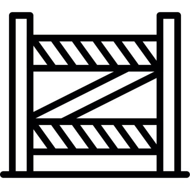 Çit. Web simgesi basit illüstrasyon