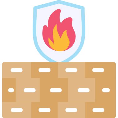 ateş yakacak odun simgesi taslak biçiminde