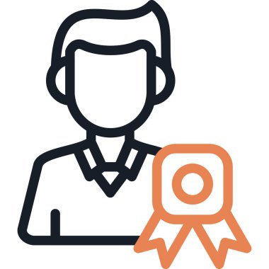 iş adamı simgesi, vektör illüstrasyonu