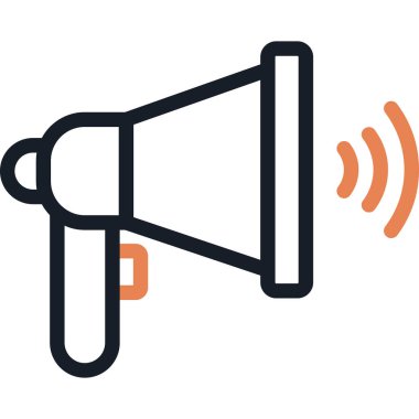 Konuşmacı. Web simgesi basit illüstrasyon