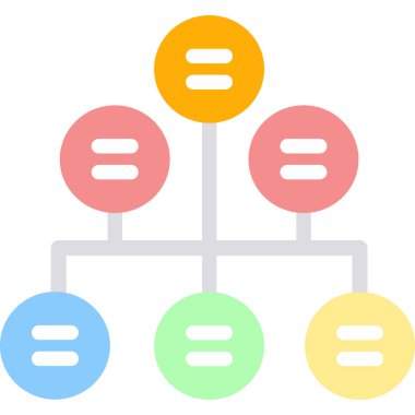 İş hiyerarşisi simgesi. vektör tasarımı