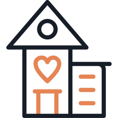 Ev. Web simgesi basit illüstrasyon