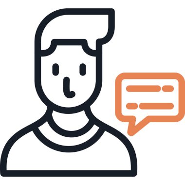 chat web icon simple illustration