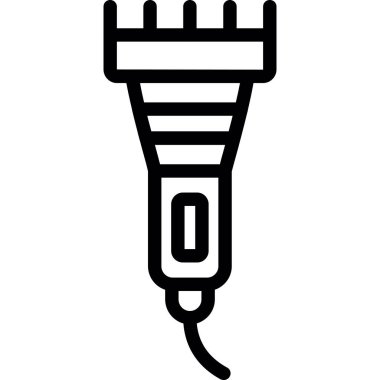 Saç fırça simgesini, vektör çizim