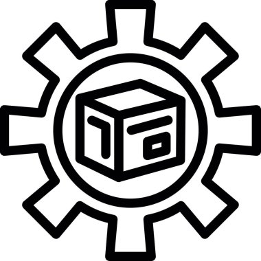 Simge ayarlanıyor. Web için dişli vektör simgelerinin özet çizimi