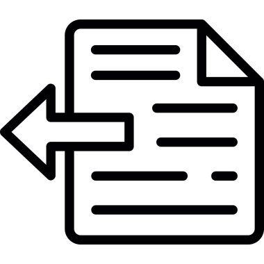 belge dosya simgesi, vektör illüstrasyonu