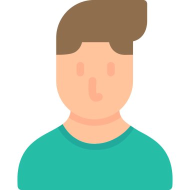 Genç adam karakter avatar vektör illüstrasyon tasarımı