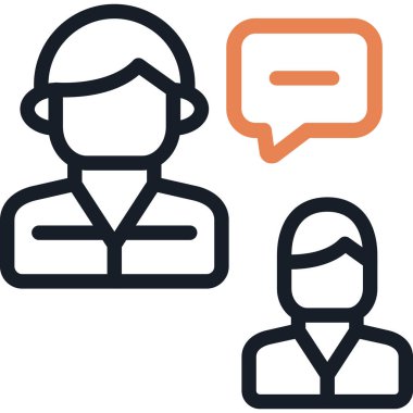 Sohbet iletişim ikonu vektör illüstrasyonu